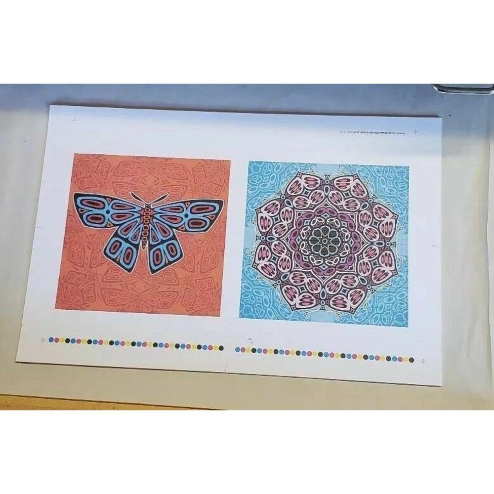 Rick Sinnett Blotter Art 2x uncut sheet, lithograph Oklahoma Psychedelic